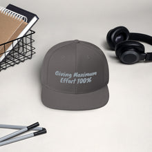 Load image into Gallery viewer, Snapback "Maximum Effort" Hat - gray