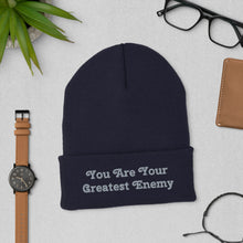 Load image into Gallery viewer, Cuffed "Greatest Enemy" Beanie