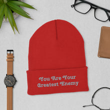 Load image into Gallery viewer, Cuffed "Greatest Enemy" Beanie