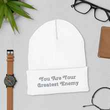 Load image into Gallery viewer, Cuffed "Greatest Enemy" Beanie