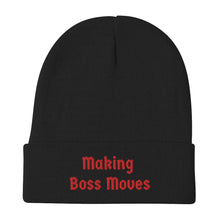 Load image into Gallery viewer, Embroidered "Making Boss Moves" Beanie