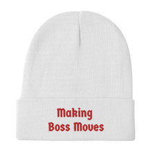 Load image into Gallery viewer, Embroidered "Making Boss Moves" Beanie