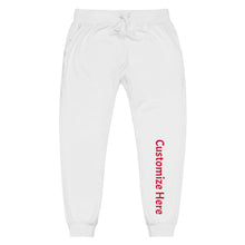 Load image into Gallery viewer, Unisex customizable fleece sweatpants