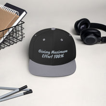 Load image into Gallery viewer, Snapback &quot;Maximum Effort&quot; Hat - gray
